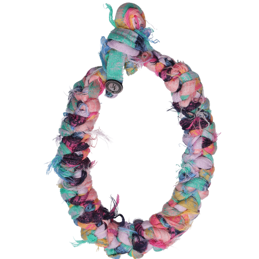 Collar Cintillo Trenza - Jaspeado Multicolor
